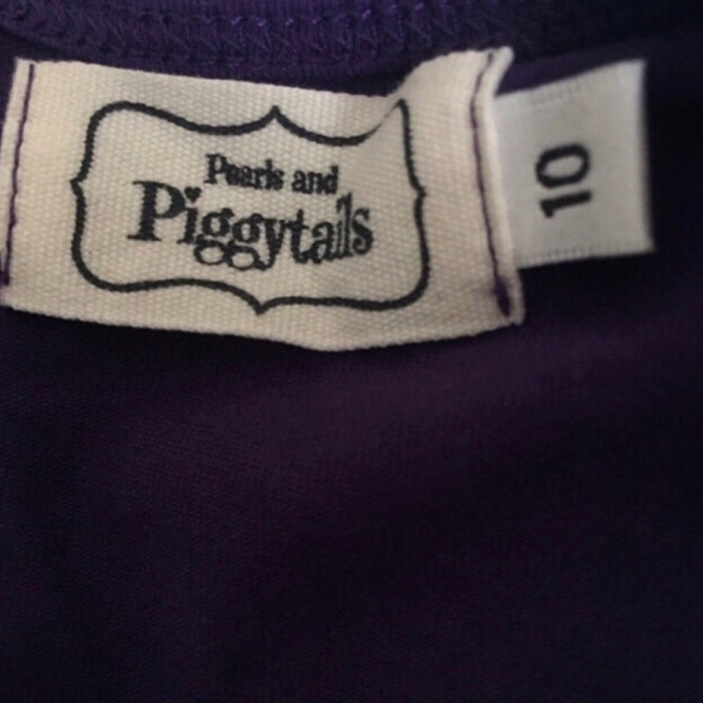 Purple Kids Dress, Pearls and Piggytails. NWOT - Picture 2 of 2